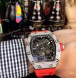 Replica Richard Mille RM35 Americas Diamond Red Rubber Watch